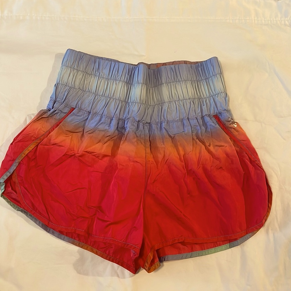 Free People Movement Shorts Ombre Rainbow Athletic Lined